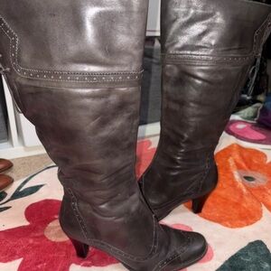 Boots Charcoal Heeled Boots